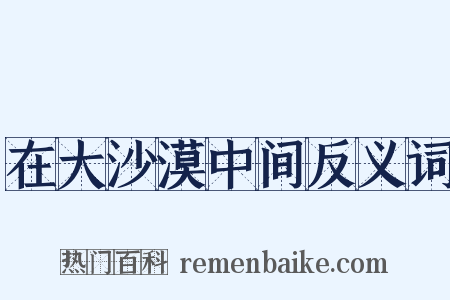 在大沙漠中间反义词是什么意思的图片